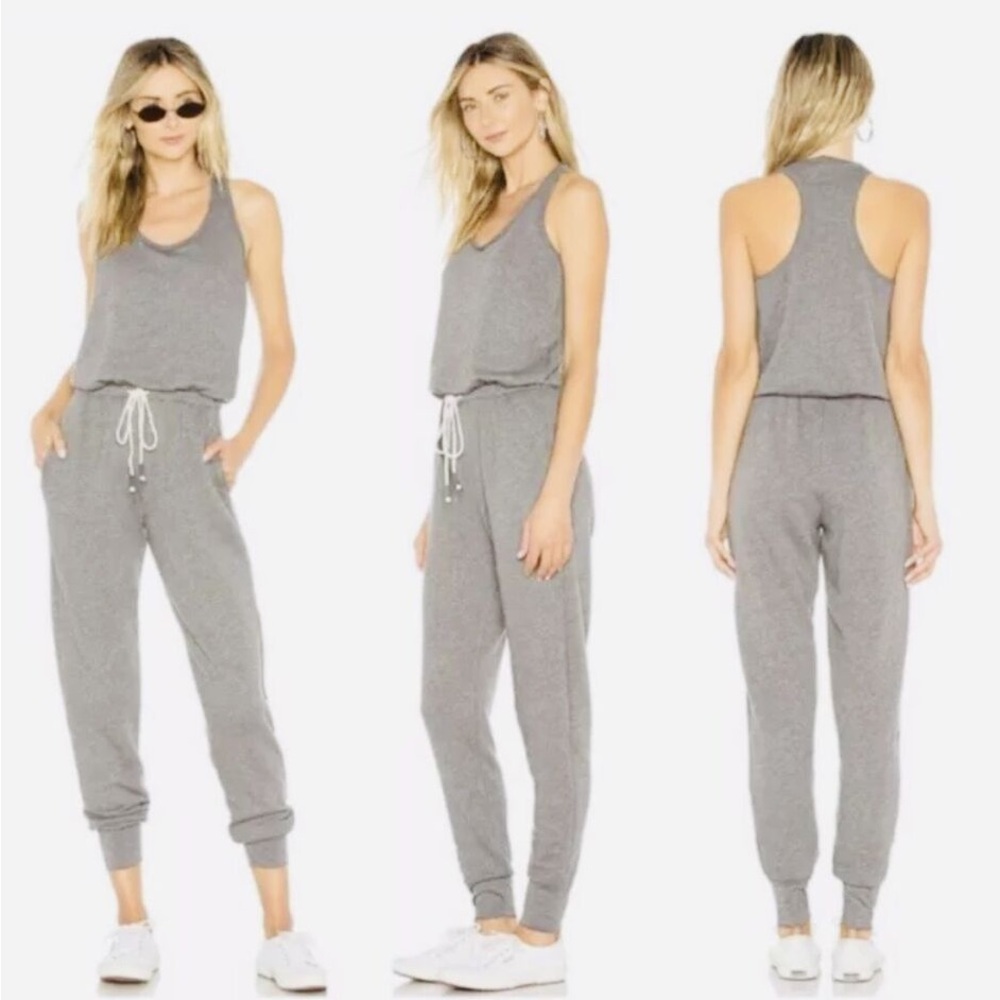 Young Fabulous & Broke Eberhart Racerback Jumpsuit Gray Small